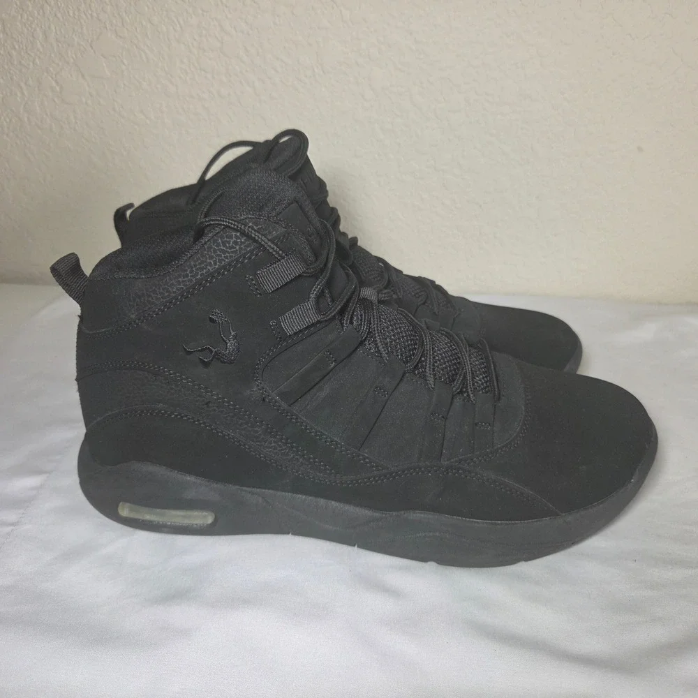 Shaq Fullpress Mens Basketball Shoes Triple Black High Top Sneakers 99887 SZ 12